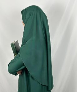 Robe de prière verte avec voile intégré